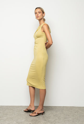 Lopez Ruched Midi Dress