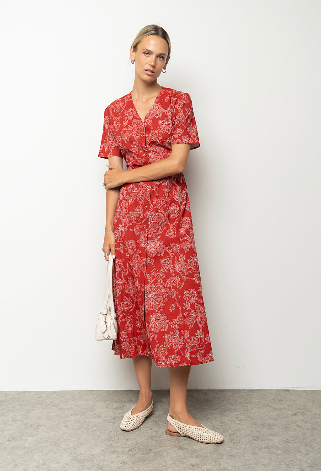 Lorie Maxi Dress in Rust