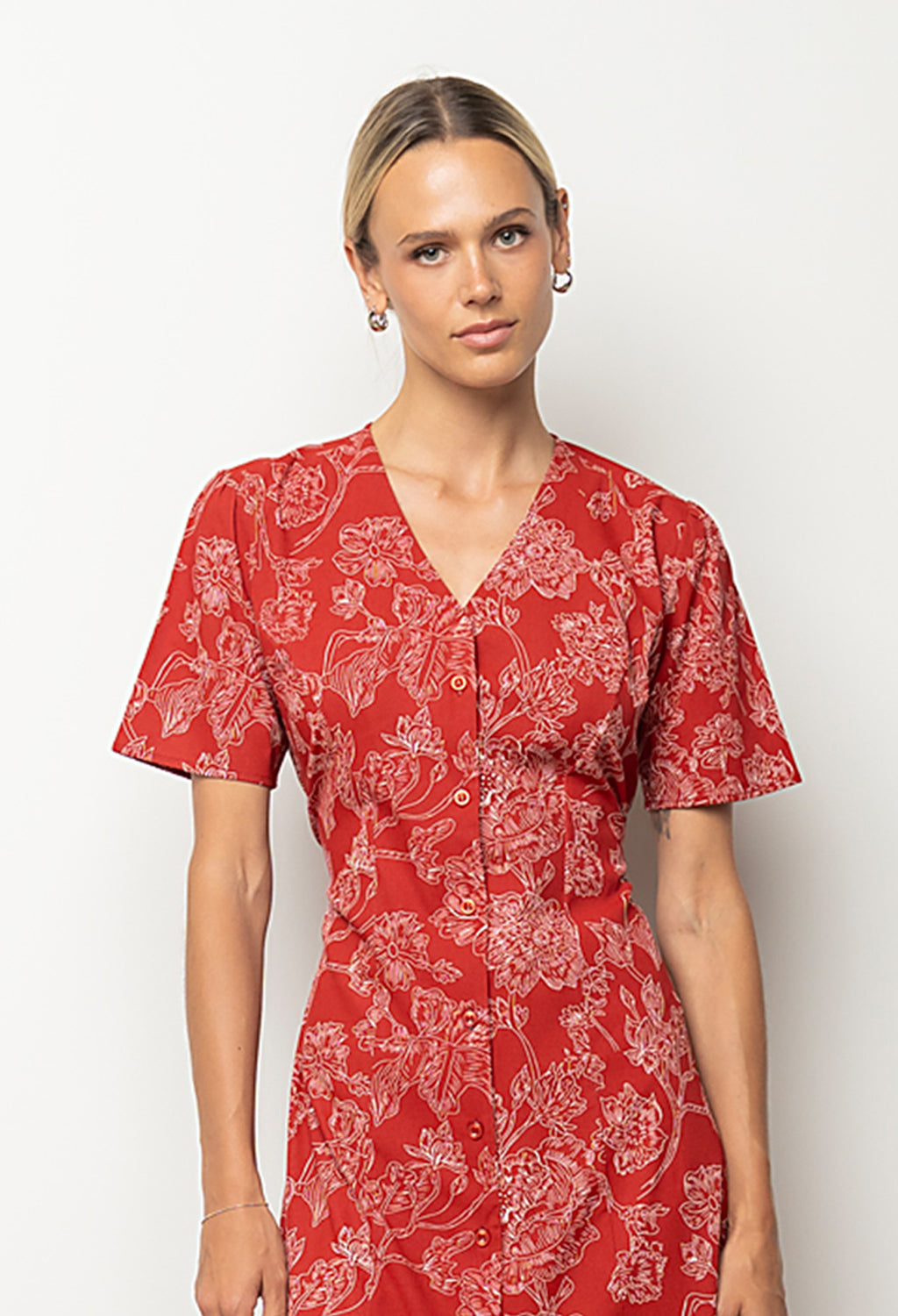 Lorie Maxi Dress in Rust