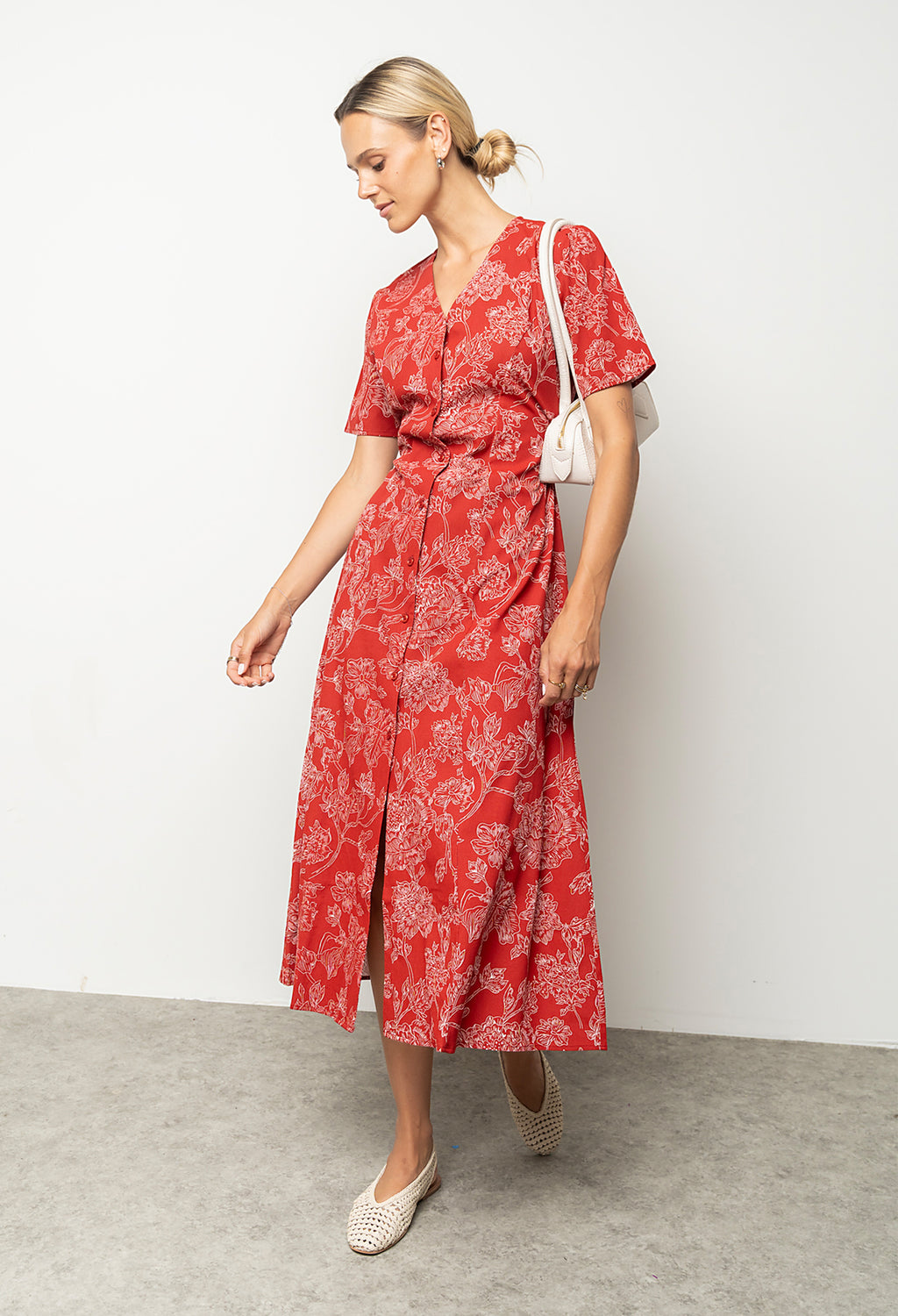 Lorie Maxi Dress in Rust