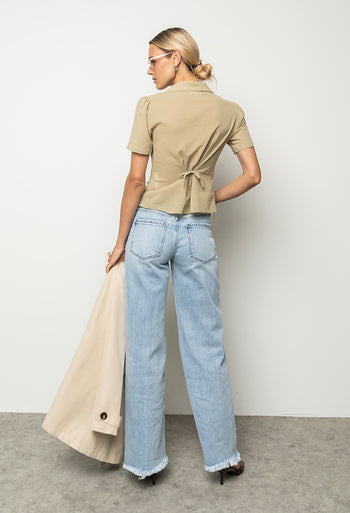 Mary Sheer Blouse in Green