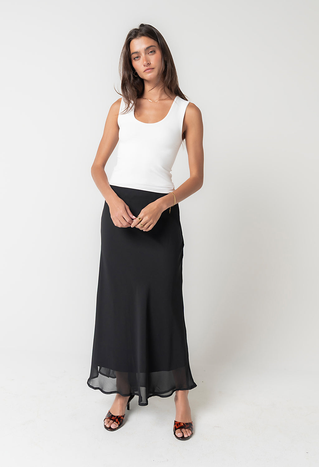 Donna Chiffon Maxi Skirt