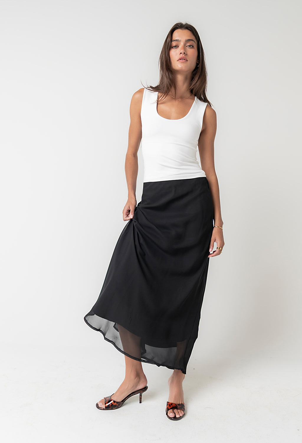 Donna Chiffon Maxi Skirt