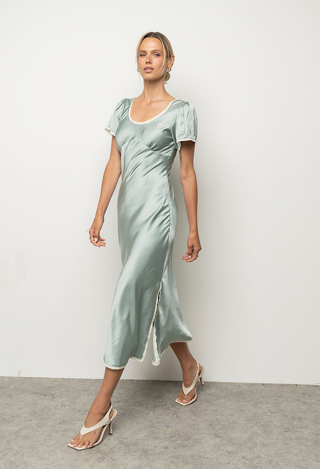 Austia Midi Dress in Light Blue