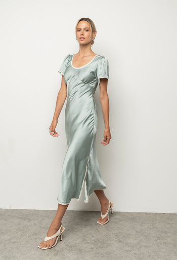 Austia Midi Dress in Light Blue