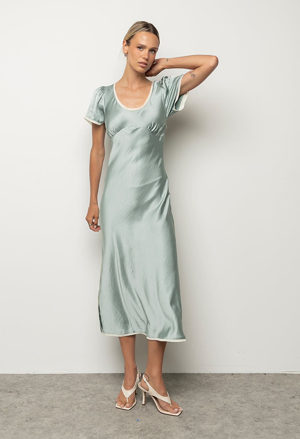 Austia Midi Dress in Light Blue