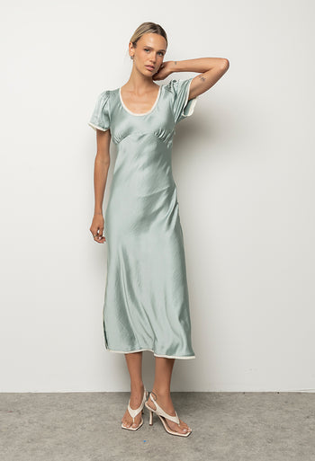 Austia Midi Dress in Light Blue