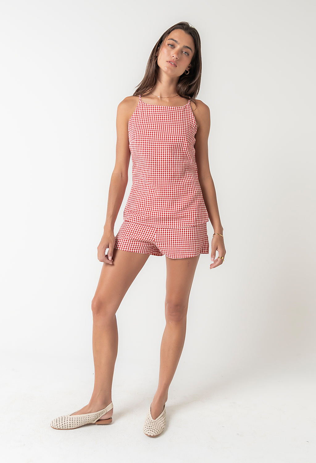 Amina Gingham Tank