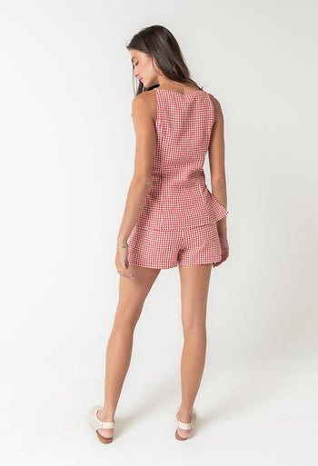 Amina Gingham Shorts