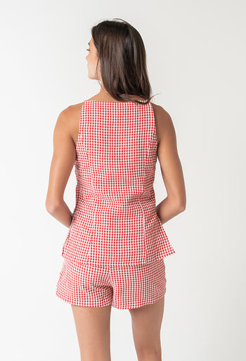 Amina Gingham Tank