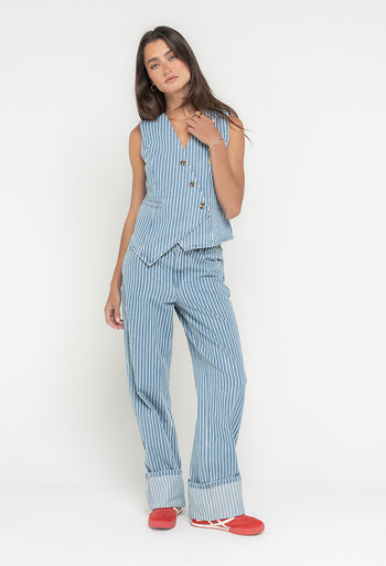 Calliope Striped Denim Jeans