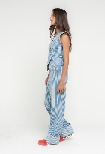 Calliope Striped Denim Jeans