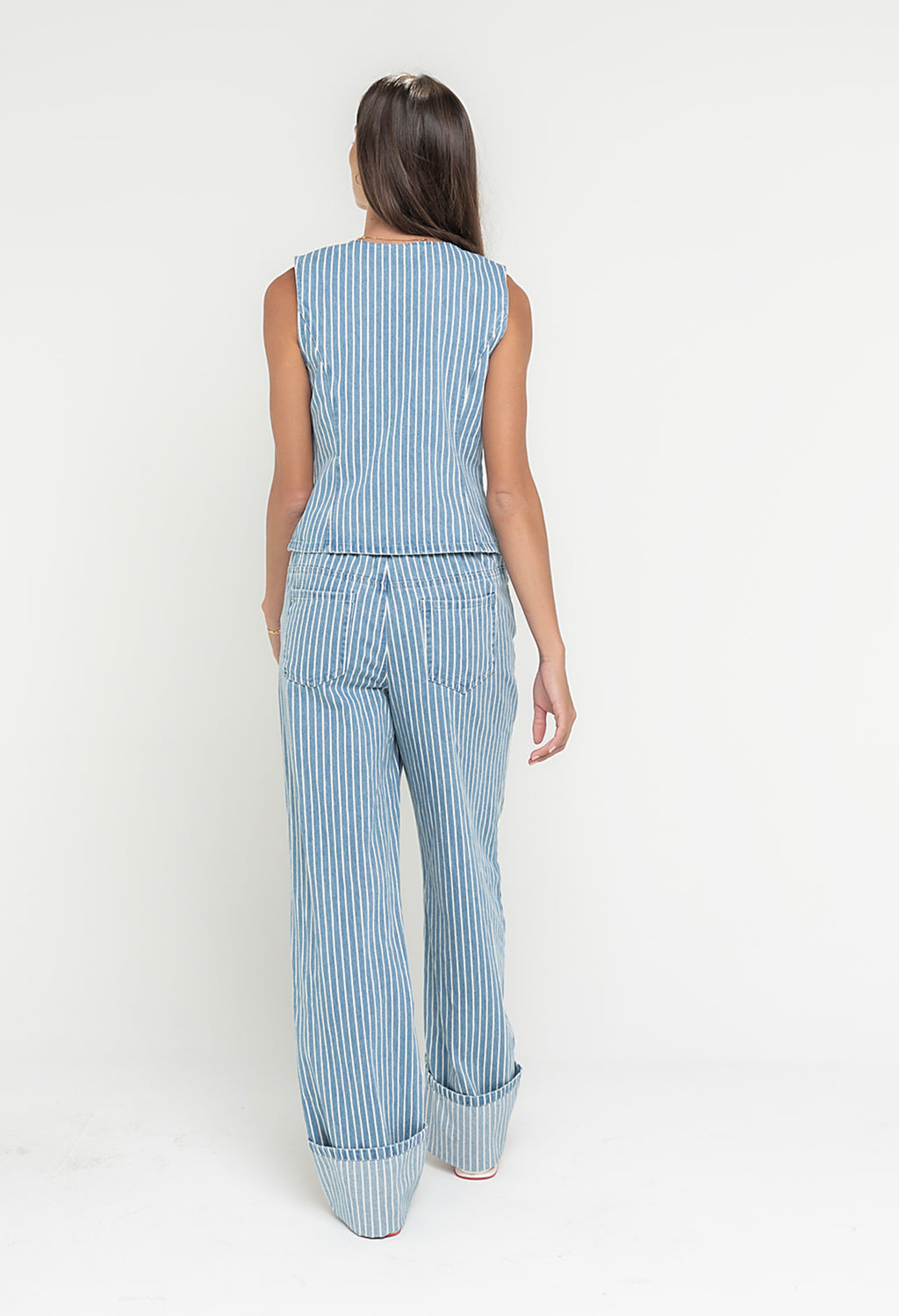 Calliope Striped Denim Jeans