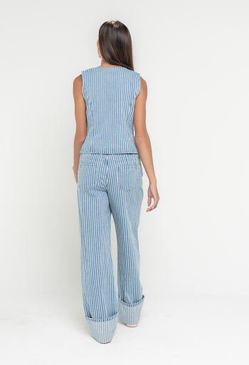 Calliope Striped Denim Jeans