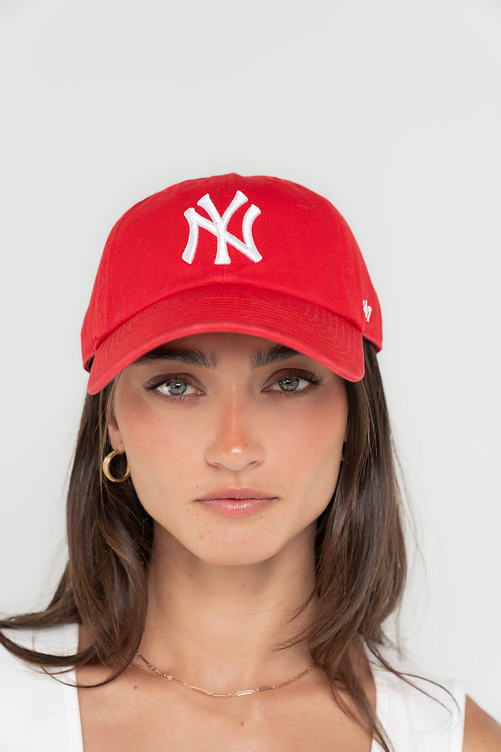 New York Yankees Baseball Cap in Red