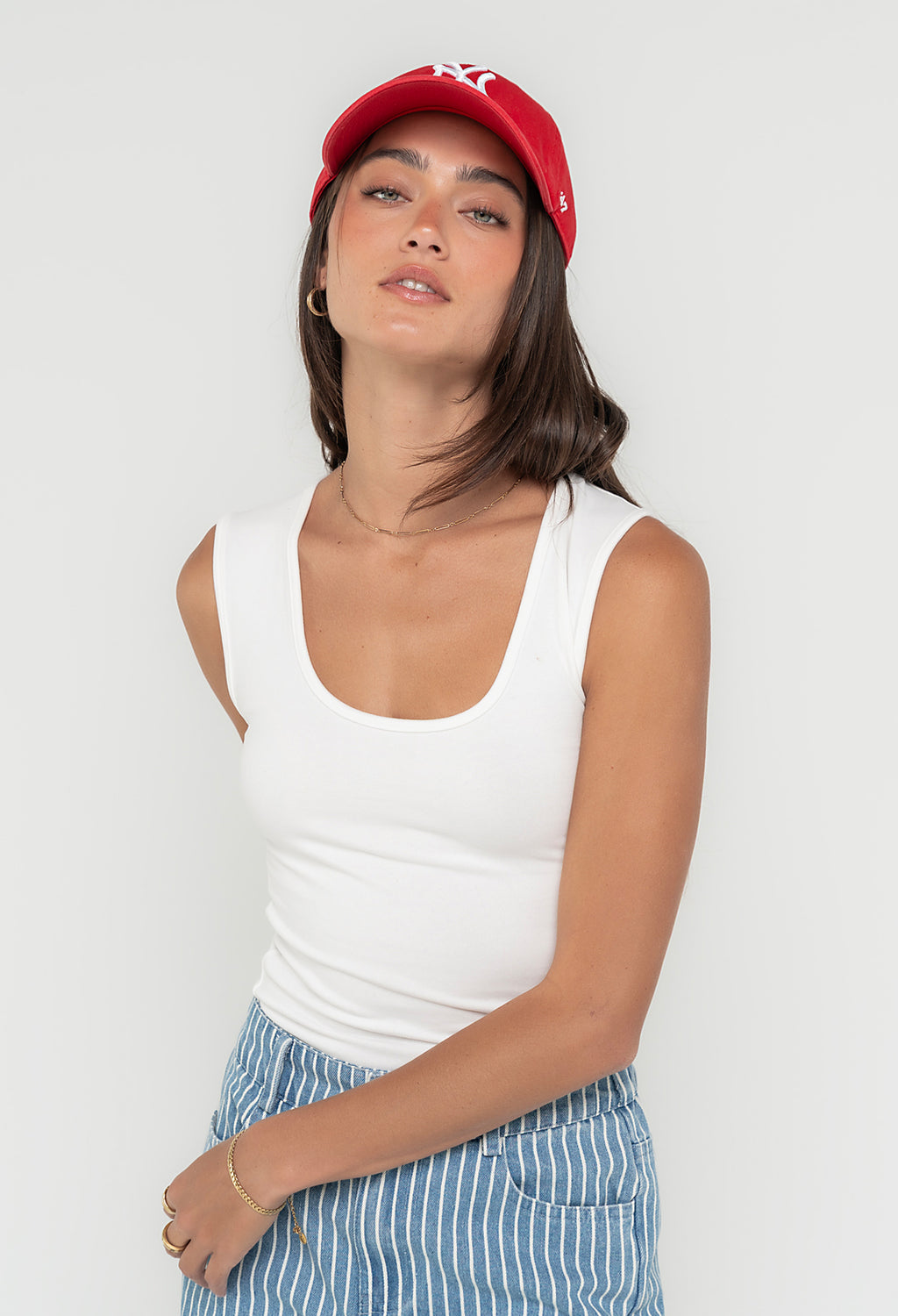 New York Yankees Baseball Cap in Red