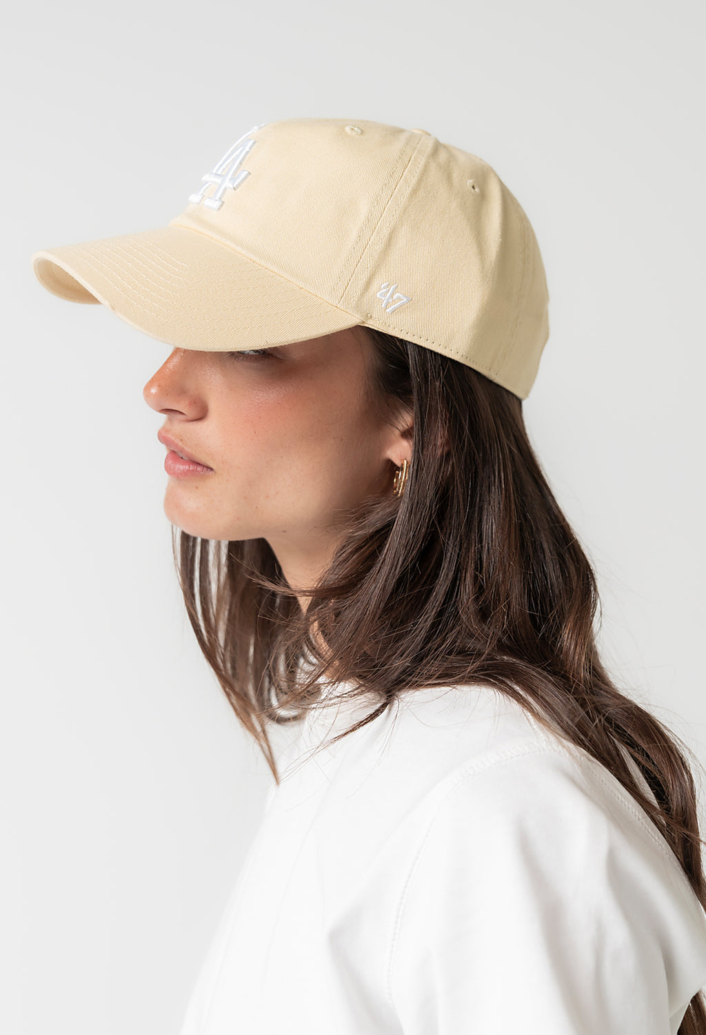Los Angeles Dodgers Baseball Cap in Butter Yellow