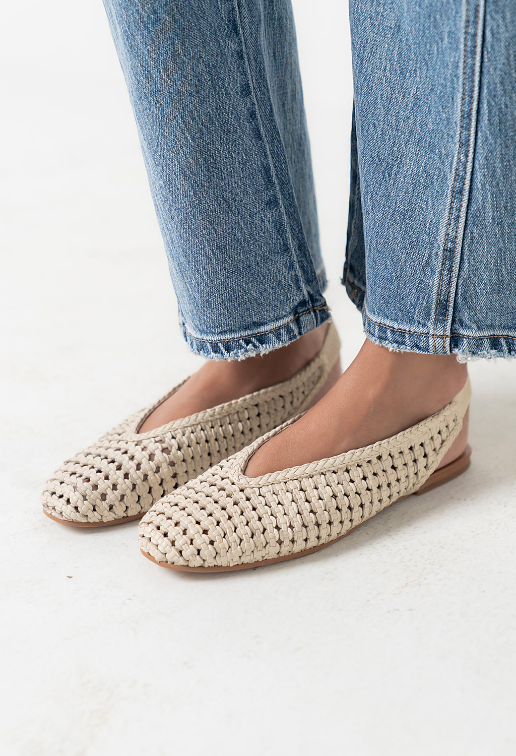 Steve Madden Rumi Slingback Flat in Bone