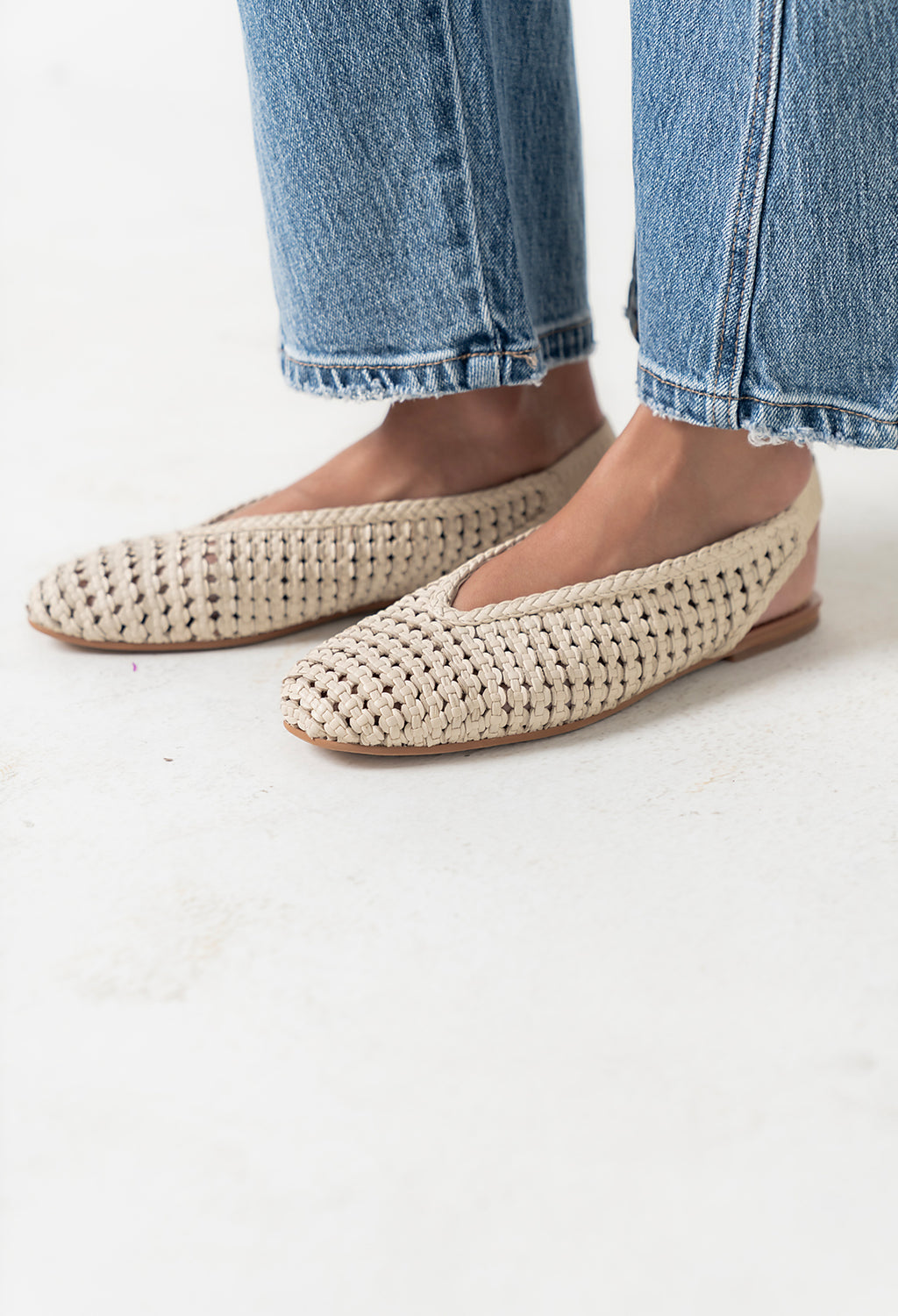 Steve Madden Rumi Slingback Flat in Bone