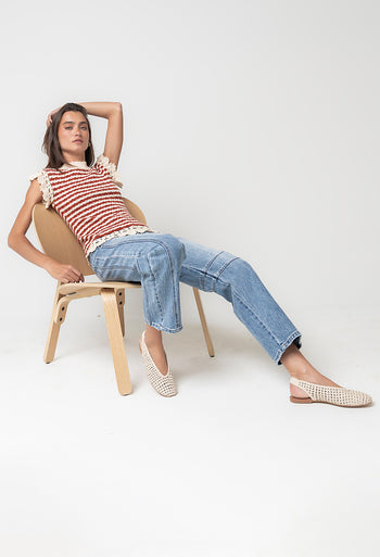 Steve Madden Rumi Slingback Flat in Bone