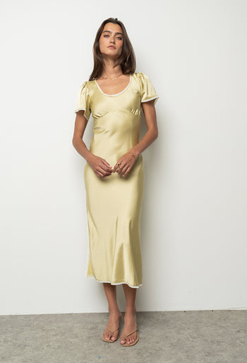 Austia Midi Dress in Green