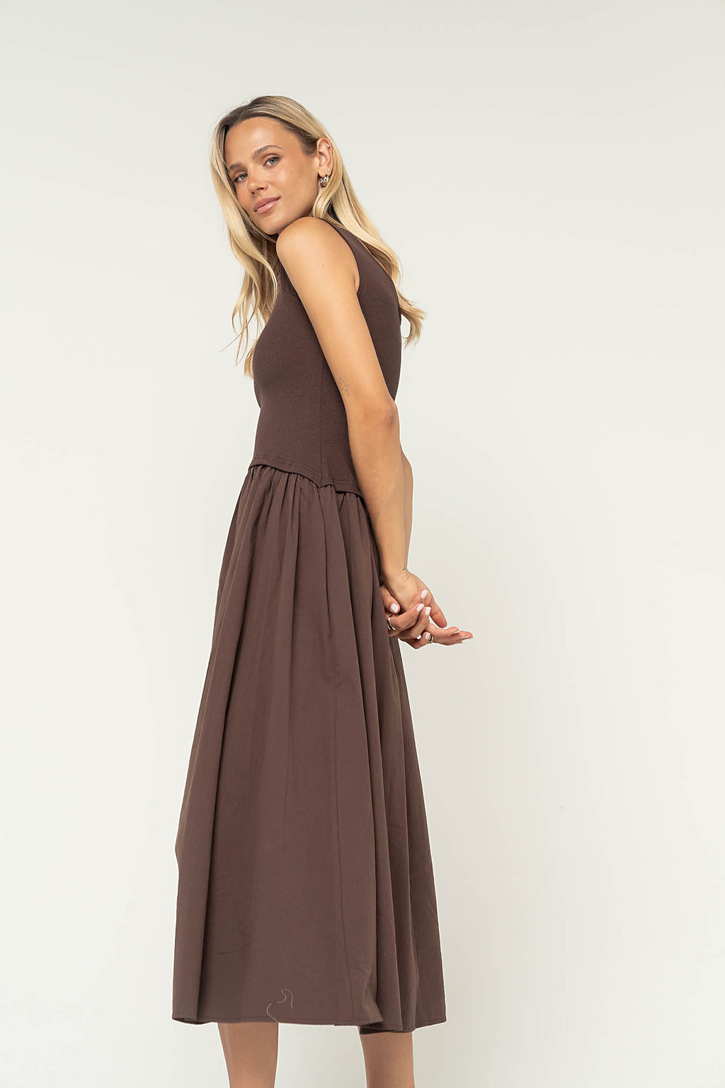 Ciel Maxi Dress in Brown