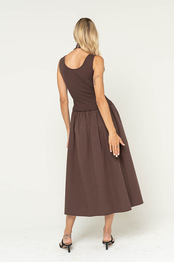 Ciel Maxi Dress in Brown