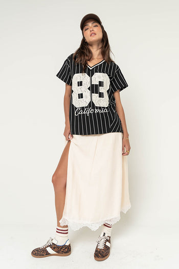 Lucia Lace Trim Maxi Skirt