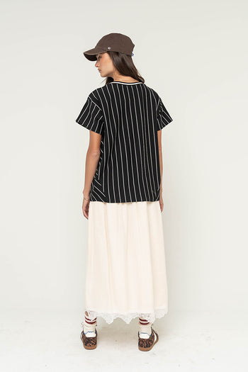 Lucia Lace Trim Maxi Skirt