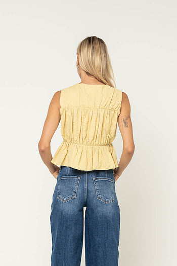 Willa Peplum Blouse in Mustard