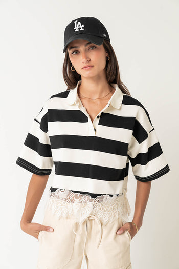 Mila Striped Polo Top
