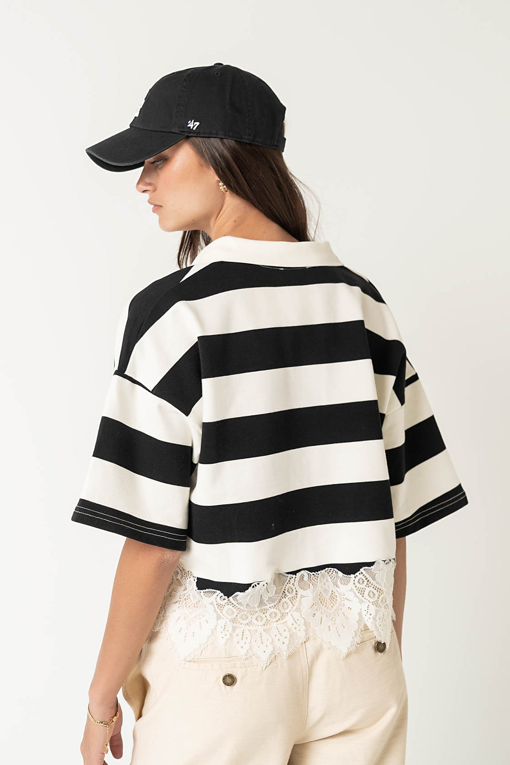Mila Striped Polo Top