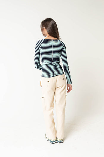 Lyza Striped Top in Blue
