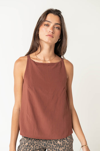 Zola Tank Top in Brown