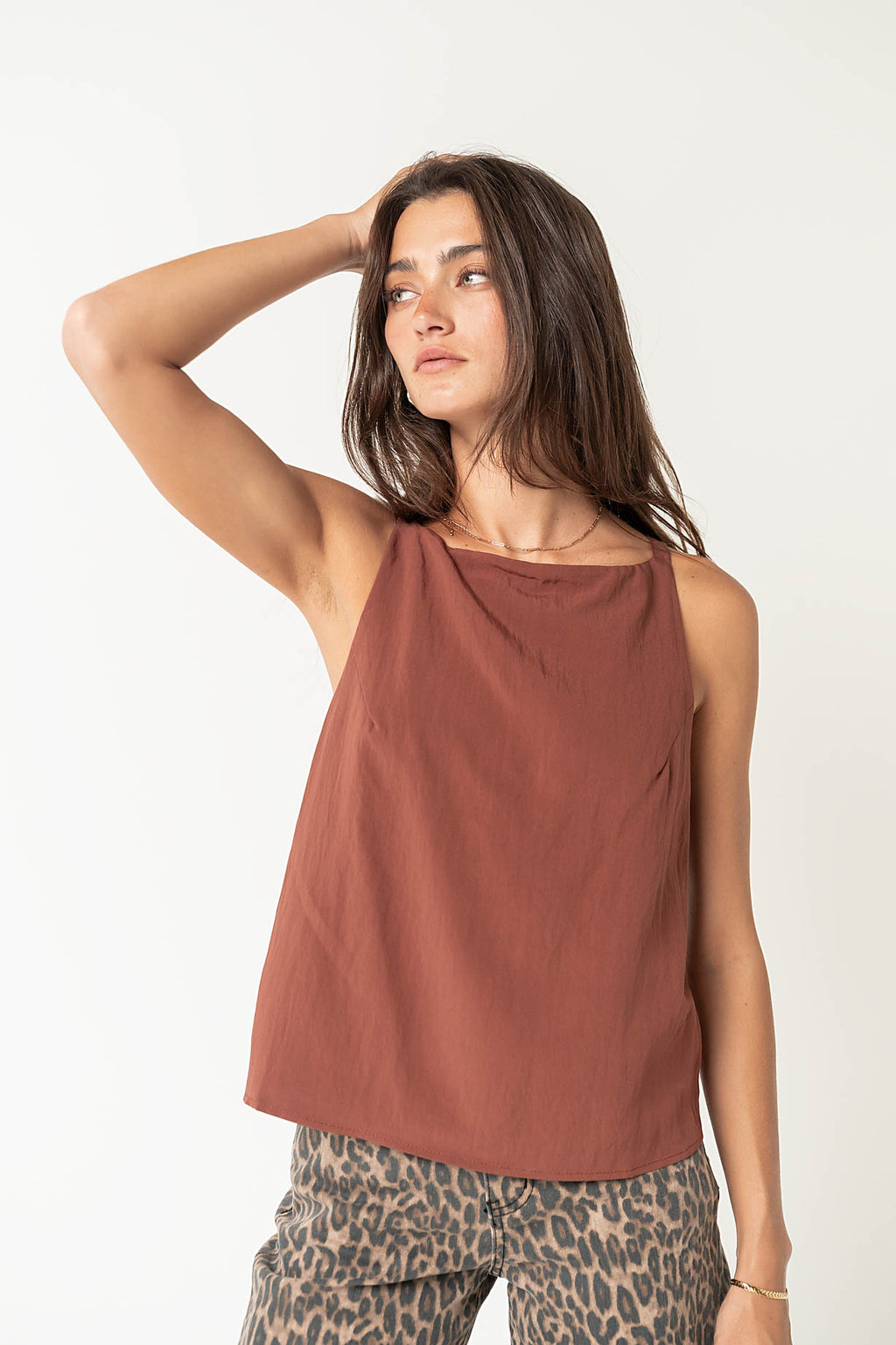 Zola Tank Top in Brown
