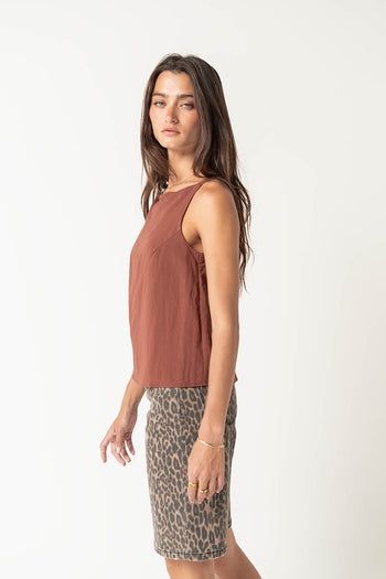 Zola Tank Top in Brown