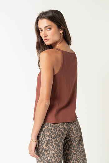 Zola Tank Top in Brown