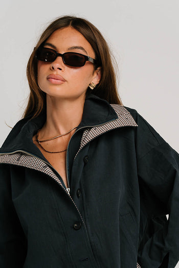 PREORDER - Colette Oversized Trench Jacket in Navy