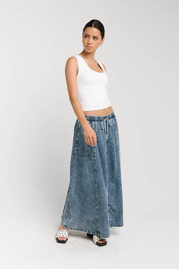 Khloe Denim Maxi Skirt