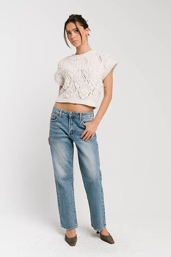 Reya Straight Leg Jeans in Medium Wash