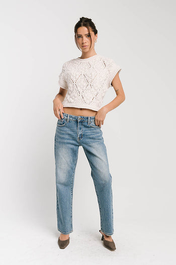 Reya Straight Leg Jeans in Medium Wash