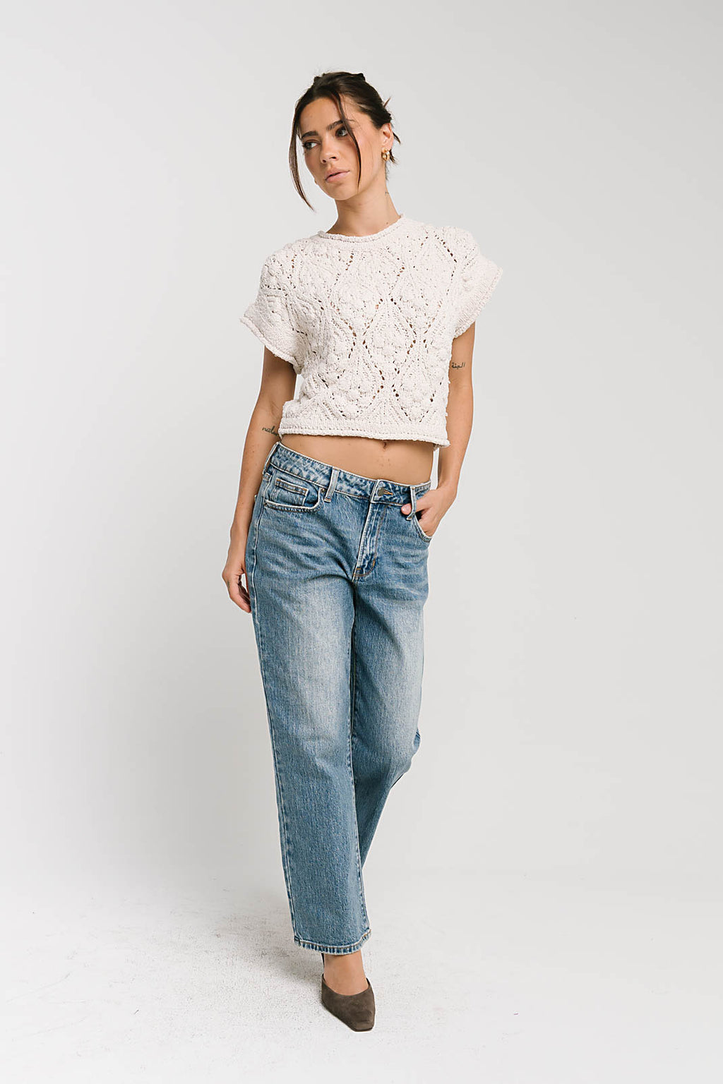Reya Straight Leg Jeans in Medium Wash
