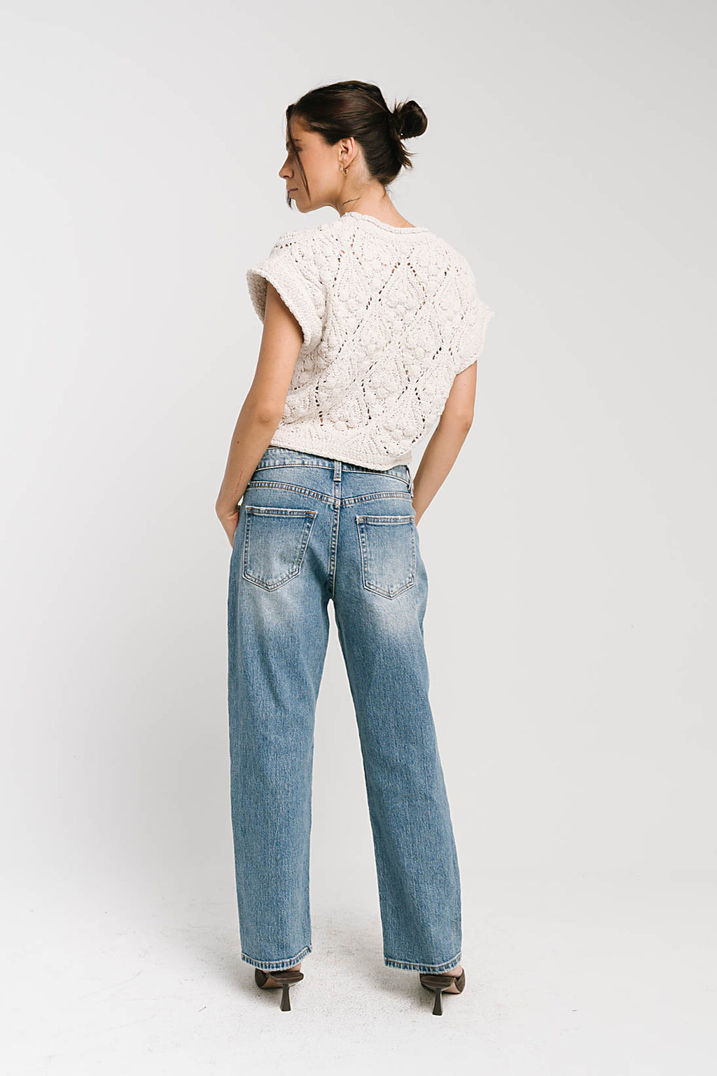 Reya Straight Leg Jeans in Medium Wash