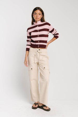 Kirsty Straight Leg Pants in Bone