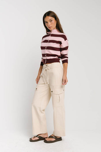 Kirsty Straight Leg Pants in Bone