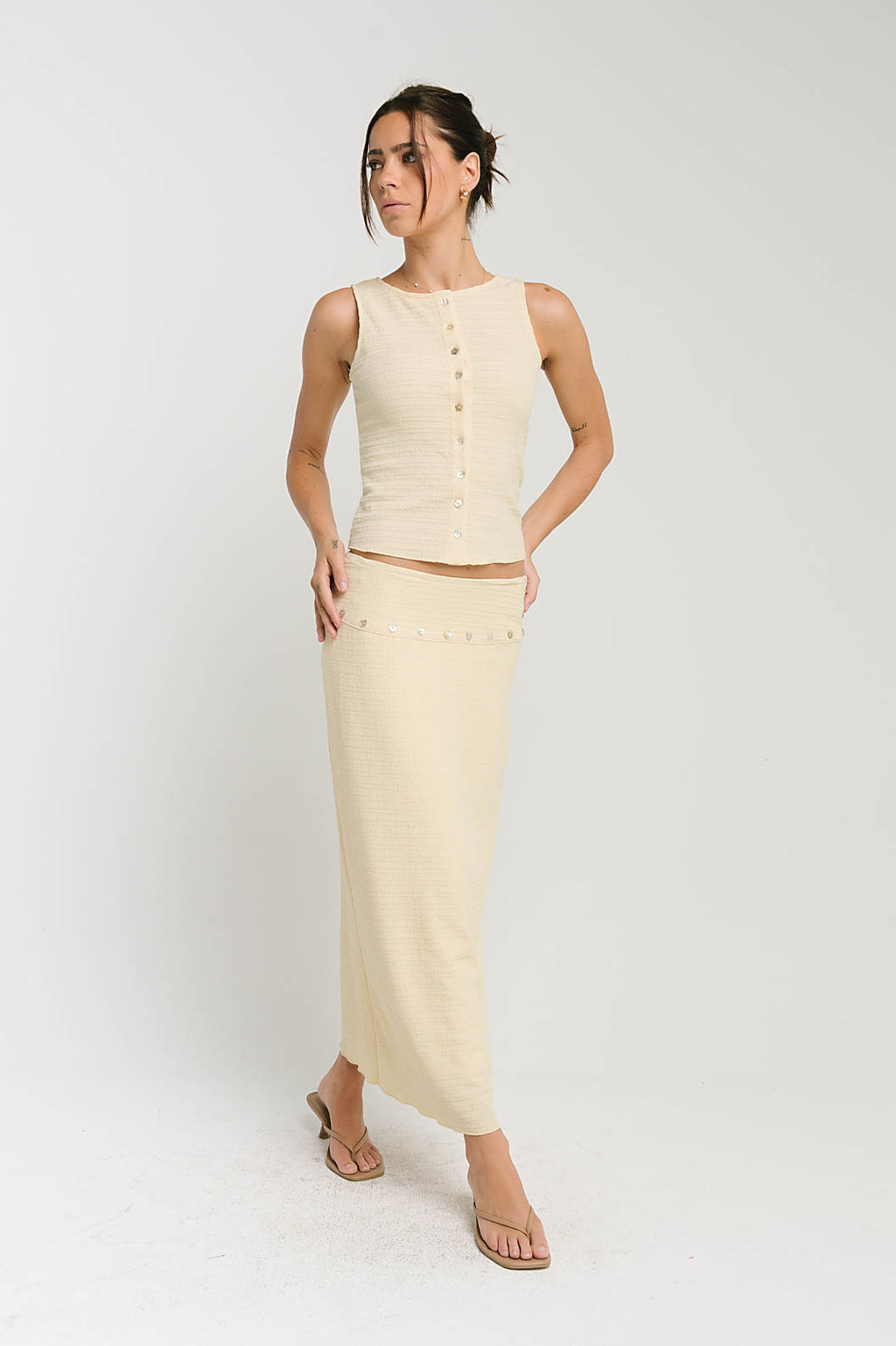 Clara Textured Maxi Skirt