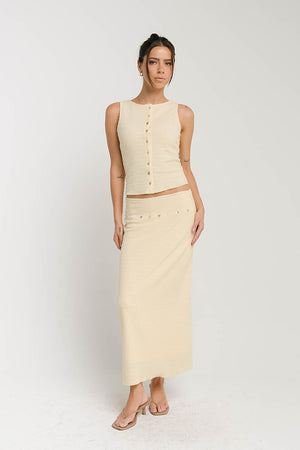 Clara Textured Maxi Skirt