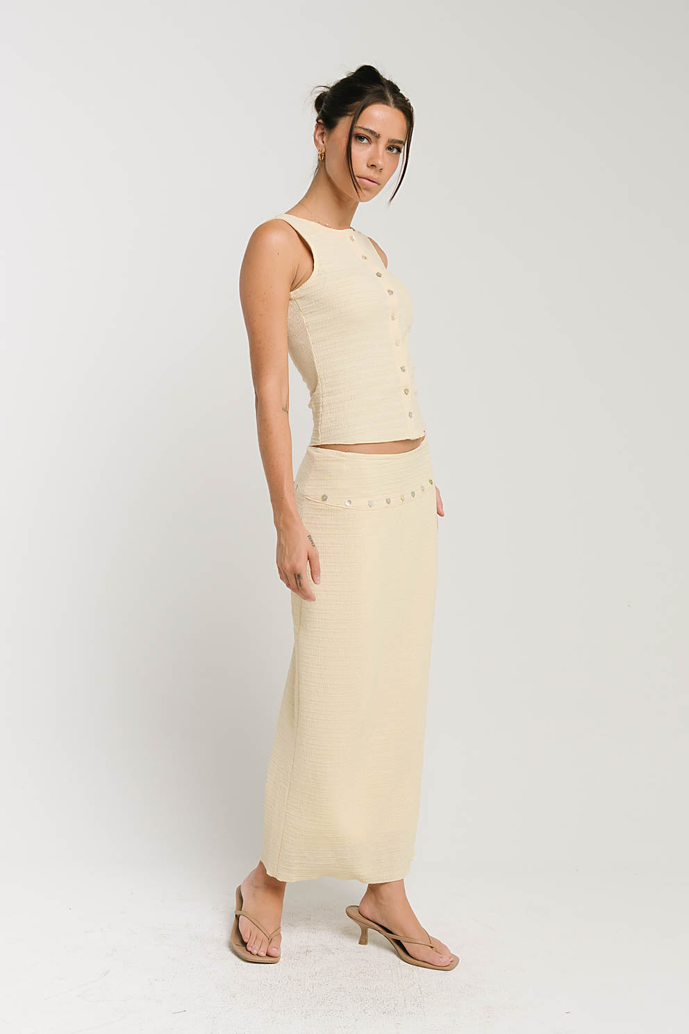 Clara Textured Maxi Skirt