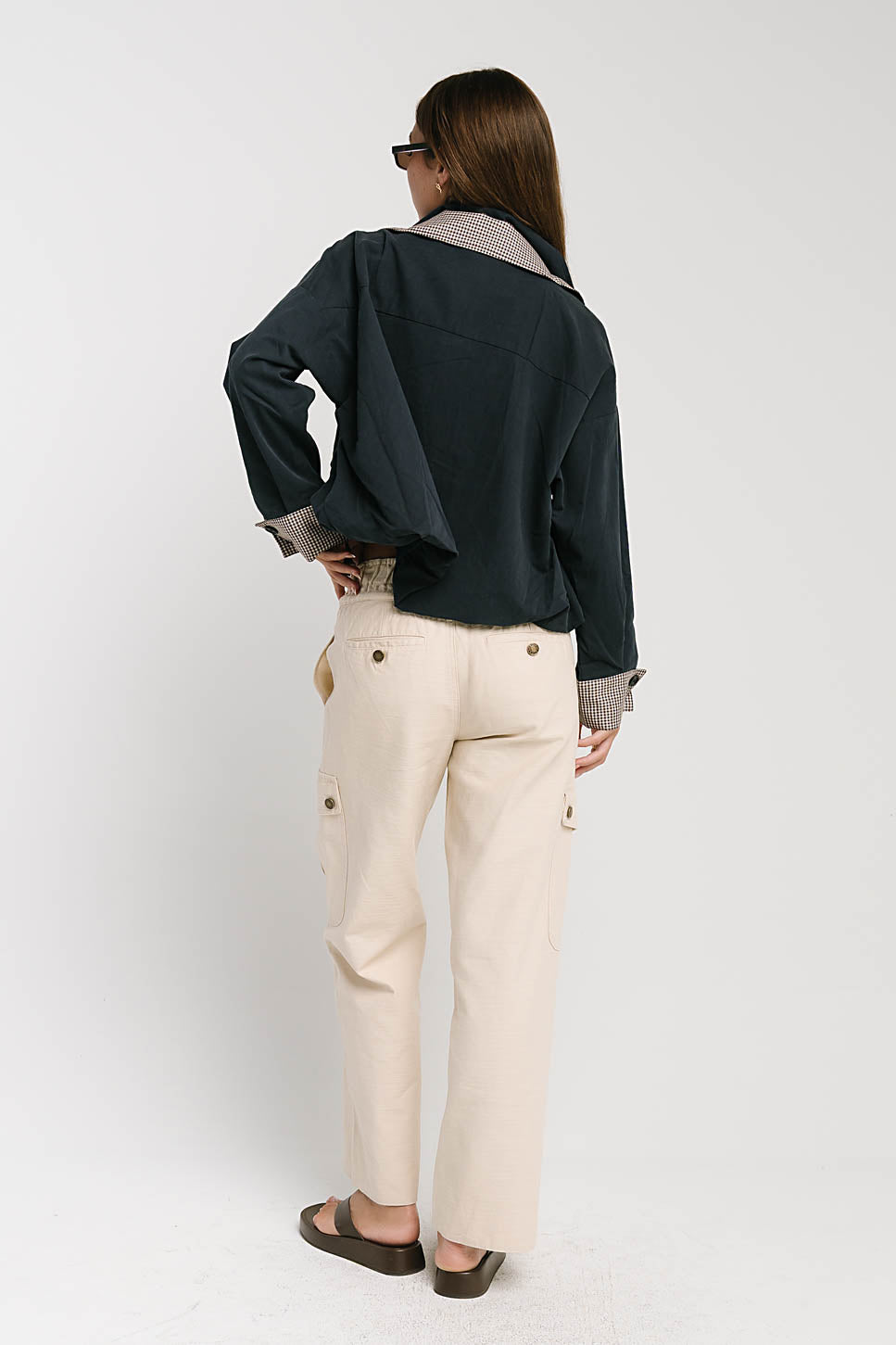 PREORDER - Colette Oversized Trench Jacket in Navy