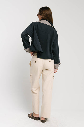 PREORDER - Colette Oversized Trench Jacket in Navy